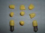 Cabochon silicone jaune pour lampes